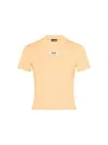 Jacquemus Stretch-cotton Grosgrain Logo T-shirt In Neutrals
