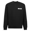 Jacquemus Gros Grain Textured Crew Neck Sweatshirt In Black