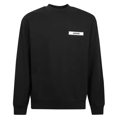 JACQUEMUS GROS GRAIN TEXTURED CREW NECK SWEATSHIRT
