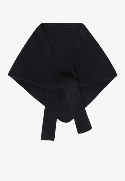 Jacquemus Gros Grain Triangle Scarf In Black