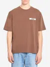 Jacquemus Gros Grain Tshirt In Brown