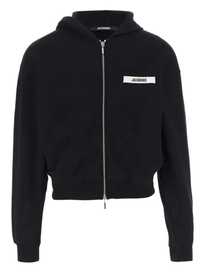 Jacquemus Men The Gros Grain Hoodie In Black