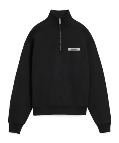 JACQUEMUS JACQUEMUS THE GROS GRAIN ZIPPED-ROLLNECK SWEATSHIRT