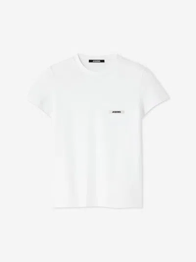 Jacquemus Grosgrain Cotton T-shirt In White