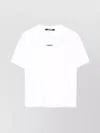 Jacquemus Grosgrain Crewneck T-shirt Short Sleeves In White