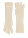 Jacquemus Women Grosgrain Logo Gloves In Ivory