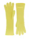 Jacquemus Grosgrain Logo Gloves In Yellow