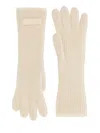 Jacquemus Women Grosgrain Logo Gloves In Beige