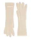 Jacquemus Grosgrain Logo Gloves In Neutral