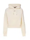 Jacquemus Cotton Hoodie With Drawstring Hood And Ribbed Details