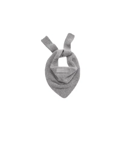 Jacquemus Grosgrain Logo Scarf In Gray