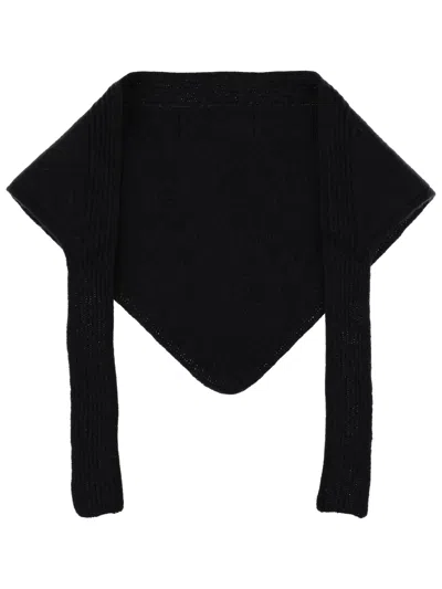 JACQUEMUS GROSGRAIN LOGO SHAWL
