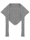 Jacquemus Women Grosgrain Logo Shawl In Gray