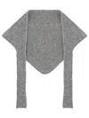 Jacquemus Women Grosgrain Logo Shawl In Gray