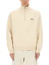 Jacquemus High Collar Half-zip Grosgrain Sweatshirt