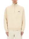 Jacquemus High Collar Half-zip Grosgrain Sweatshirt