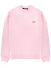 Jacquemus Pink Organic Cotton Fleece The Gros Grain Sweatshirt In Pink