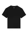 Jacquemus Black Fitted T-shirt With Logo Patch In Stretch Cotton Woman In Black