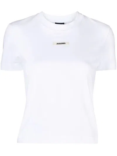 Jacquemus Grosgrain Logo T-shirt Clothing In White