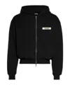 Jacquemus The Gros Grain Zip-up Hooded Sweatshirt In Black