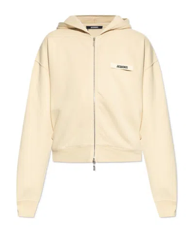 JACQUEMUS JACQUEMUS GROSGRAIN LOGO ZIP HOODIE