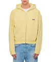 Jacquemus Le Hoodie Gros Grain Zip-up Sweatshirt In Gelb