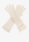 Jacquemus Grosgrain Ribbed Wool Gloves In White