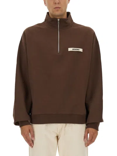 JACQUEMUS JACQUEMUS GROSGRAIN SWEATSHIRT WITH TURTLENECK