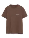 Jacquemus Ribbed Collar Crew-neck T-shirt In Cotton In Brown