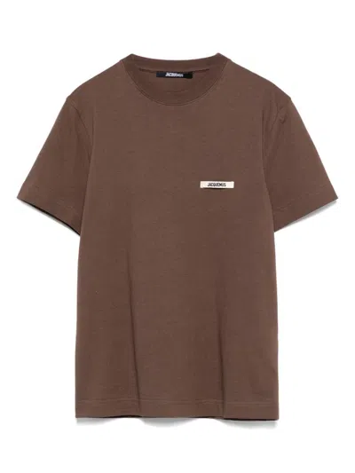 JACQUEMUS GROSGRAIN T-SHIRT WITH LOGO