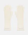 Jacquemus White Grosgrain Wool Gloves In Neutral