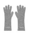 Jacquemus Logo Patch Ribbed Gloves In Grey