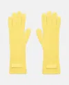 Jacquemus Grosgrain Wool Gloves In Yellow