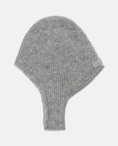 Jacquemus Grosgrain Wool Hood In Gray