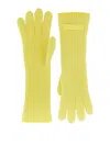 Jacquemus Grosgrain Logo Gloves In Amarillo