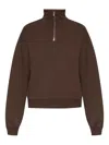 Jacquemus Grosgrain Sweatshirt With Turtleneck In Brown