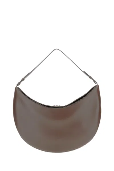 Jacquemus Half-moon Calf Leather Shoulder Bag With Adjustable Strap In Pink