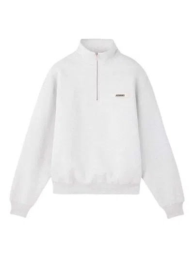 Jacquemus Half-zip Sweatshirt In White
