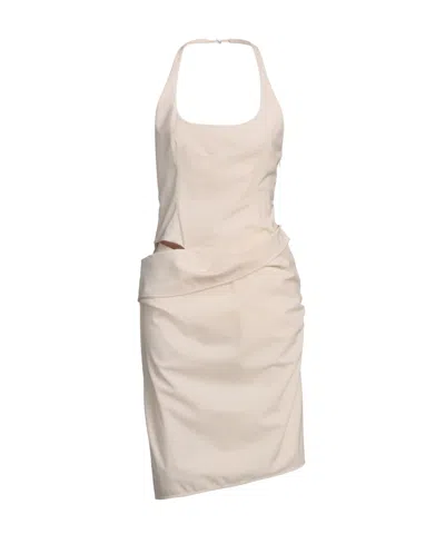 Jacquemus Halter Neck Dress In White
