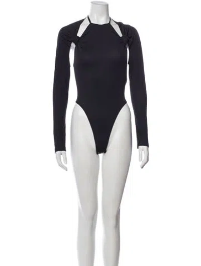 Pre-owned Jacquemus Halterneck Long Sleeve Bodysuit In Blue