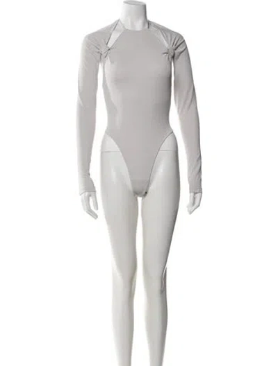 Pre-owned Jacquemus Halterneck Long Sleeve Bodysuit W/ Tags In Grey