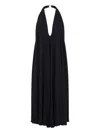 Jacquemus The Norma Draped Maxi Halter Dress In Black