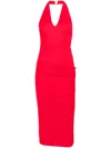 Jacquemus Midikleid Mit Neckholder In Rot