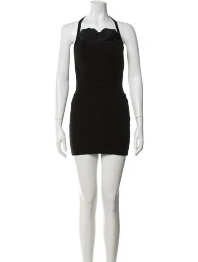 Pre-owned Jacquemus Halterneck Mini Dress In Black