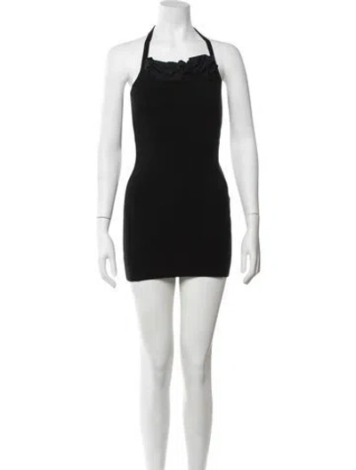 Pre-owned Jacquemus Halterneck Mini Dress In Black