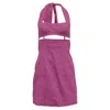 Jacquemus Halterneck Mini Dress In Pink Polyamide In Pink