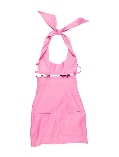 Pre-owned Jacquemus Halterneck Mini Dress W/ Tags In Pink