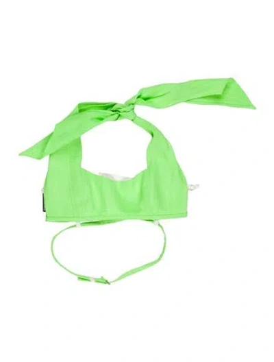 Pre-owned Jacquemus Halterneck Sleeveless Crop Top In Green