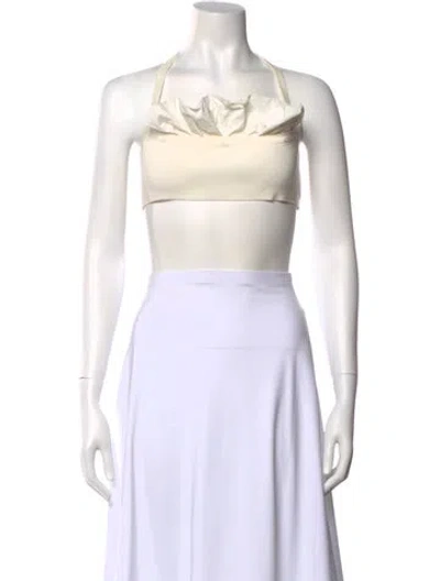 Pre-owned Jacquemus Halterneck Sleeveless Crop Top In Neutral