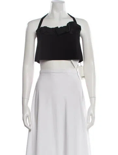 Pre-owned Jacquemus Halterneck Sleeveless Crop Top W/ Tags In Black